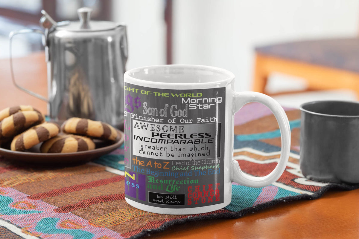 Names of the Son 01 white mug