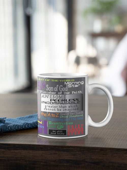 Names of the Son 01 white mug